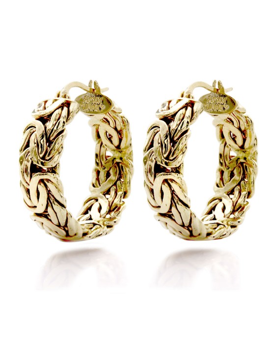 Byantine Earrings in Gold